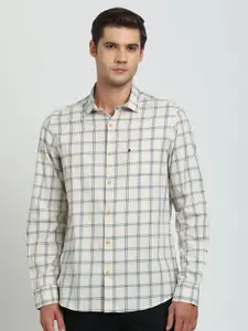 Turtle Relaxed Slim Fit Windowpane Checks Pure Cotton Casual Shirt