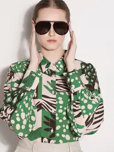 Vero Moda Conversational Printed Spread Collar Casual Shirt