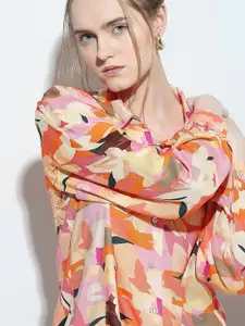 Vero Moda Floral Printed Spread Collar Casual Shirt