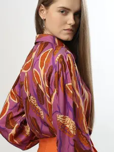 Vero Moda Abstract Printed Spread Collar Casual Shirt