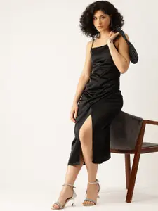 bebe Brighter Basics Front Slit Straight Midi Dress