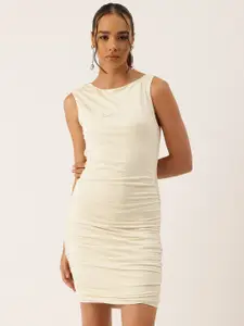 bebe All Day Ruched Bodycon Dress
