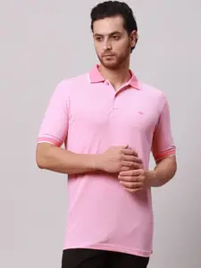 Park Avenue Men Polo Collar Pockets Slim Fit T-shirt