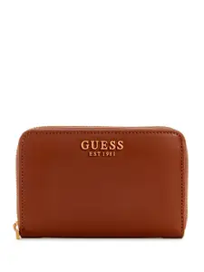 GUESS Women Textured PU Zip Around Wallet