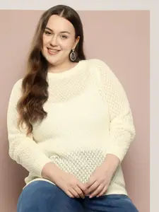 Sztori Plus-Size Open-Knit Pullover