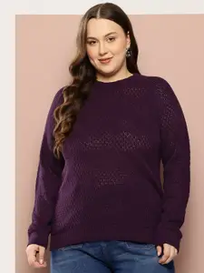 Sztori Plus Size Open Knitted Pullover