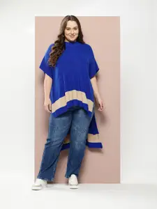 Sztori Plus Size High Low Longline Poncho
