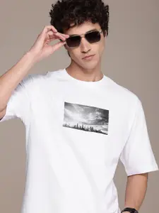 French Connection Pure Cotton Graphic Printed Relaxed Fit T-shirt