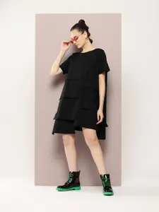 Kook N Keech Pure Cotton Layered A-Line Mini Dress