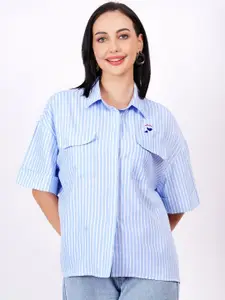 MINGLAY Relaxed Striped Casual Shirt