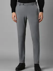 Louis Philippe Men Textured Slim Fit Trousers