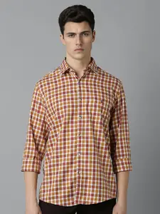 Louis Philippe Sport Slim Fit Tartan Checks Pure Cotton Casual Shirt