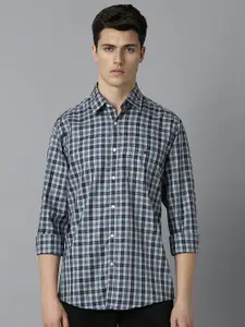 Louis Philippe Sport Slim Fit Tartan Checks Pure Cotton Casual Shirt