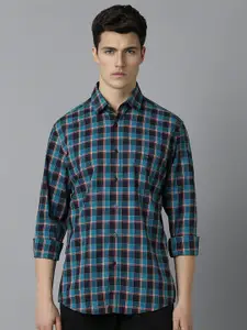 Louis Philippe Sport Men Slim Fit Tartan Checks Opaque Checked Casual Shirt