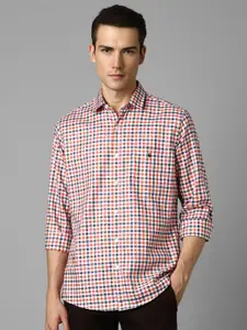 Louis Philippe Sport Slim Fit Gingham Checked Printed Pure Cotton Casual Shirt
