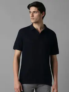 Louis Philippe Jeans Men Nautical Polo Collar Slim Fit T-shirt