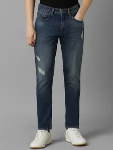 Louis Philippe Jeans Men Slim Fit Mildly Distressed Heavy Fade Jeans