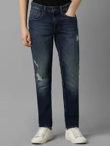 Louis Philippe Jeans Men Slim Fit Low Distress Heavy Fade Jeans