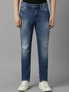 Louis Philippe Jeans Men Slim Fit Mildly Distressed Heavy Fade Jeans