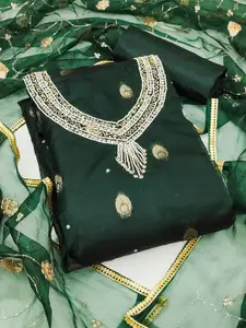 KIMISHA Women Organza Unstitched Dress Material