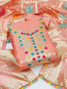 KIMISHA Organza Unstitched Dress Material