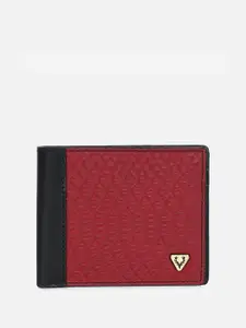Allen Solly Men Textured Leather Two Fold Wallet