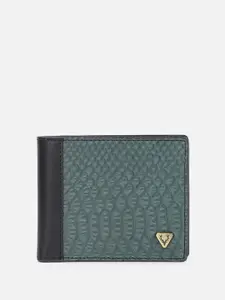 Allen Solly Men Textured Leather Two Fold Wallet