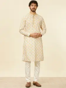 Manyavar Men Embroidered Regular Kurta with Pyjamas