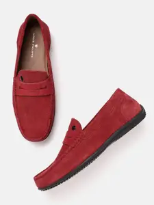 Louis Philippe Men Leather Driving Shoes