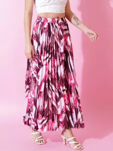 OTABU Printed A-Line Maxi Skirt