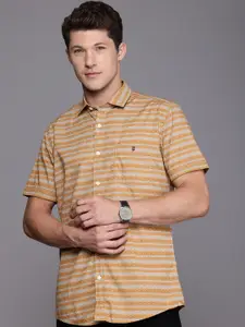 Louis Philippe Jeans Slim Fit Opaque Printed Pure Cotton Casual Shirt