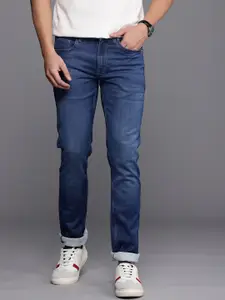 Louis Philippe Jeans Men Slim Fit Low-Rise Light Fade Stretchable Jeans