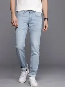 Louis Philippe Jeans Men Slim Fit Low-Rise Light Fade Stretchable Jeans