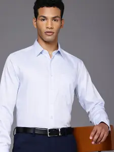 Louis Philippe Men Cotton Wrinkle Resistant Slim fit Textured Formal Shirt