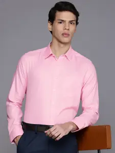 Louis Philippe Slim Fit Textured Pure Cotton Formal Shirt