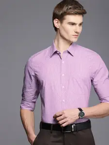 Louis Philippe Men Cotton Wrinkle Resistant Slim Fit Textured Formal Shirt