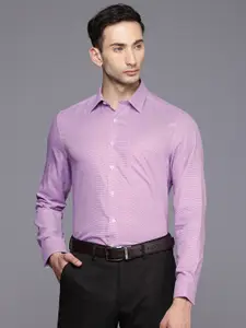 Louis Philippe Slim Fit Textured Pure Cotton Formal Shirt