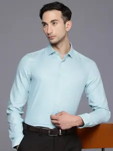 Louis Philippe Super Slim Fit Textured Pure Cotton Formal Shirt