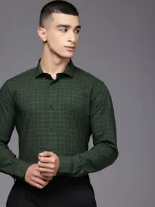 Louis Philippe Ath.Work  Super Slim Fit Opaque Checked Semiformal Shirt