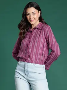 DressBerry Pure Cotton Opaque Striped Casual Shirt