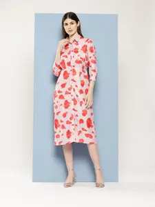 Chemistry Printed Shirt Midi Dress