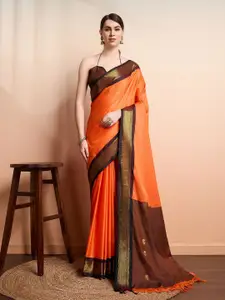 SGF11 Ethnic Motifs Woven Design Zari Kanjeevaram Silk Saree