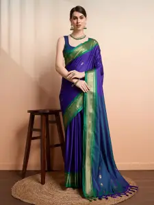 SGF11 Ethnic Motifs Woven Design Zari Kanjeevaram Silk Saree