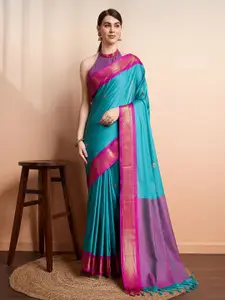 SGF11 Ethnic Motifs Woven Design Zari Kanjeevaram Silk Saree