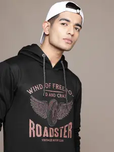 The Roadster Lifestyle Co. Printed Hooded Sweatshirt