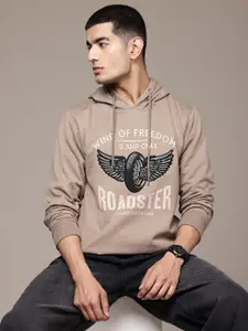 The Roadster Lifestyle Co. Printed Hooded Sweatshirt