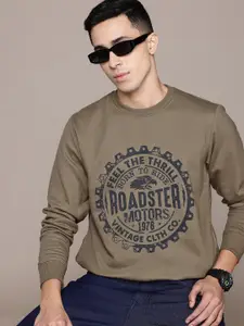 The Roadster Lifestyle Co. Brand-Logo Print Sweatshirt