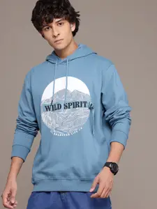 The Roadster Lifestyle Co. Printed Hooded Sweatshirt