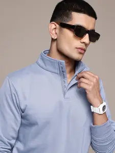 The Roadster Lifestyle Co. Men Half Zipper Sweatshirt