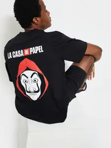 max URB_N Men Oversized Money Heist Printed T-shirt